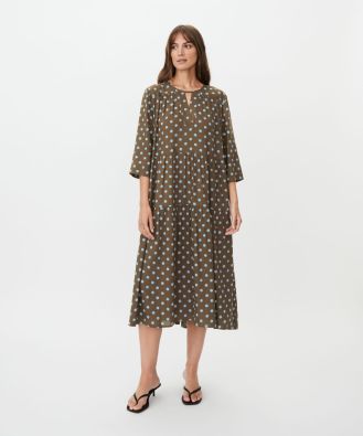 MASAI MASAI mekko Nobina Slate ruskea, siniset täplät tyylikäs malli