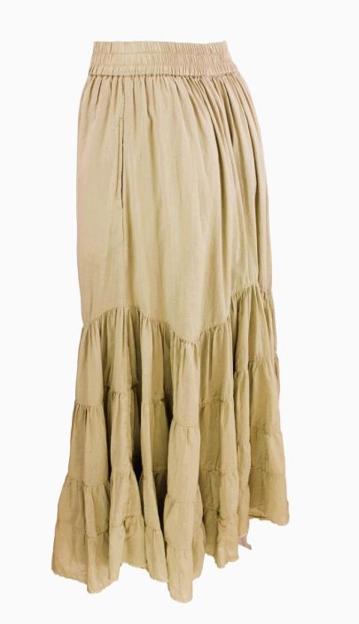 Boheme hame B13192 Sand/hiekka pehmeä vuorellinen, monikäyttöinen puuvilla hame tuotekuva 2