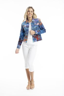 Orientique jakku 22993 Ponte Jasalmer sininen ihana laatu ja kuosi