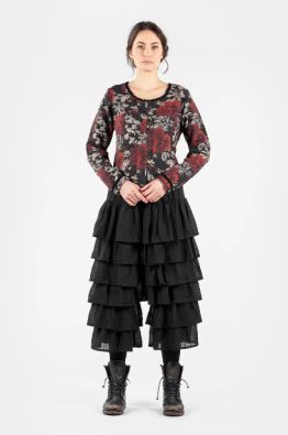 OLARS ULLA Olars Ulla paita/jakku Juva flowers ihastuttava kukkakuosi sekä malli