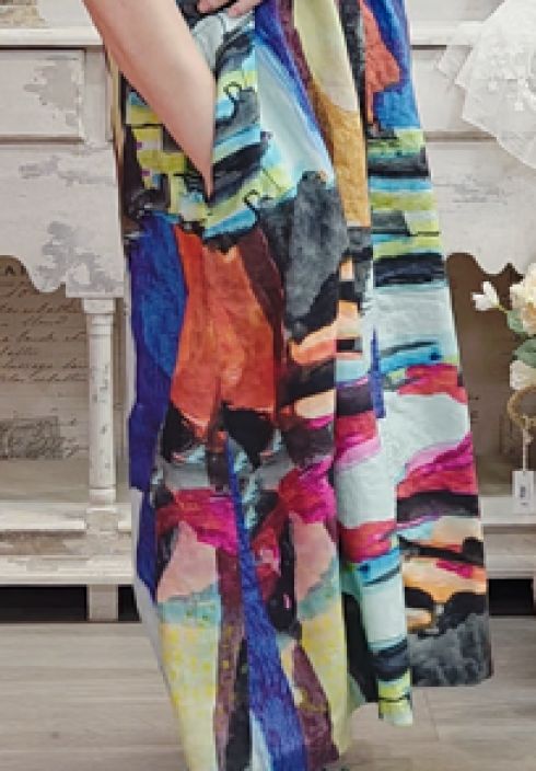 Grizas liivimekko 91912 Värikäs kuosi helppo ja mukava malli tuotekuva 2