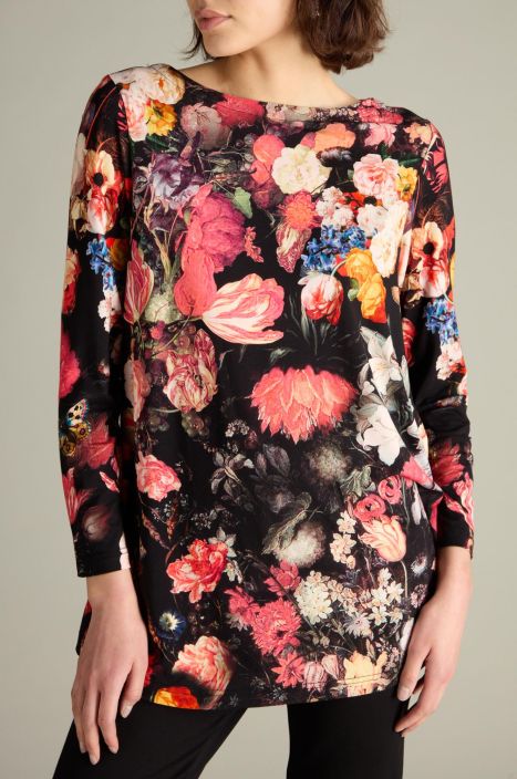Sahara paita JFT6572 Still Life Bouquet Jersey pehmeä viskoosi paita tuotekuva 1