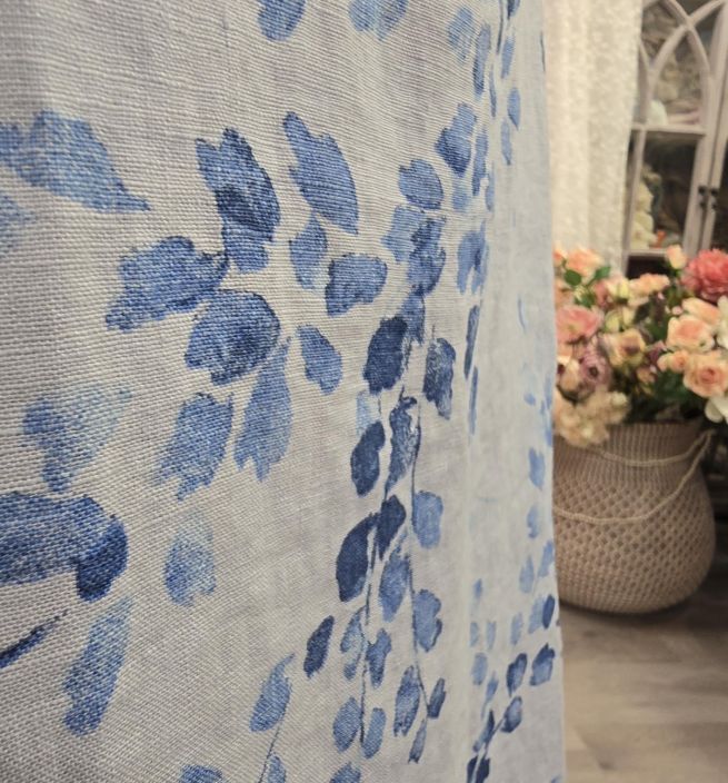 Blueberry mekko 9727 Silver harmaa kaunis sininen lehtikuosi tuotekuva 6
