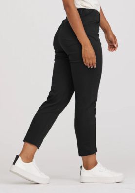 LAURIE Laurie puuvilla housut Piper 100769 Regular Cropped pituus, mustat