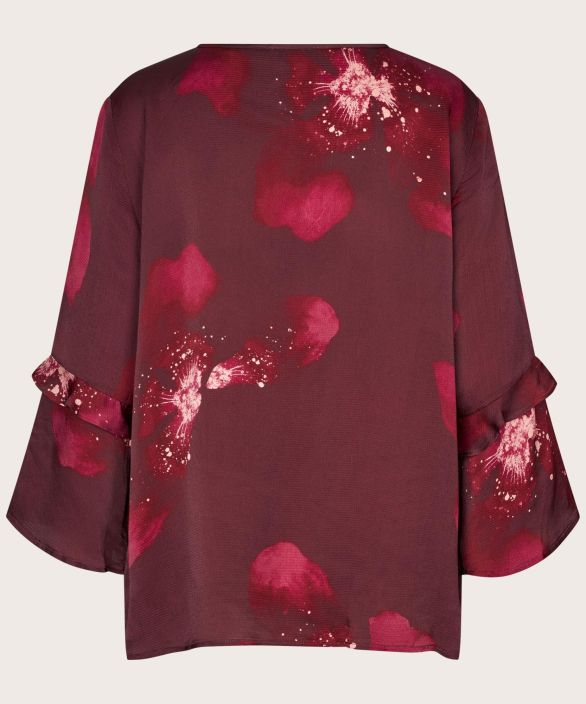 MASAI paita Bimelda Fig Viininpunainen pehmeä viskoosi kukkakuosilla tuotekuva 5 MASAI paita Bimelda Fig Viininpunainen pehmeä viskoosi kukkakuosilla tuotekuva 5