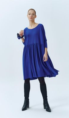 IGOR IGOR mekko W25-72 Palmar Sähkön sininen upea ja tilava mekko ilman istutettuja hihoja