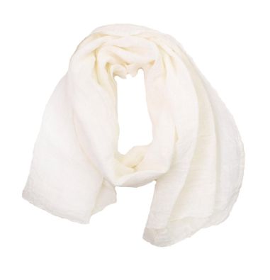 Boheme huivi B13193 Valkoinen ihanan hengittävä pellava viimeistelemään asusi