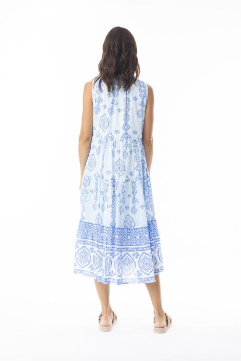 Escape mekko 40141 Carla Blue hihaton upea kesämekko kiiltävillä koristeilla tuotekuva 6