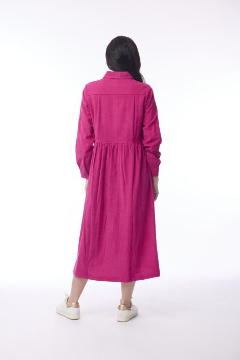 Orientique klassikko vakosametti mekko 21484 Hot Pink todella miellyttävä tuotekuva 2