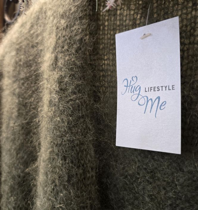 Hug Me pitkä neulejakku Vihreä pehmeä mohair kangas pitää sinut lämpimänä tuotekuva 1