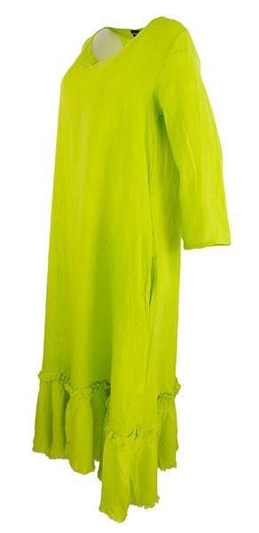 Boheme mekko B (Lime) Tama Bohemen ihana mekko on valmistettu ohuesta ja pehmeasta pellavasta! Laatu on kasitelty
