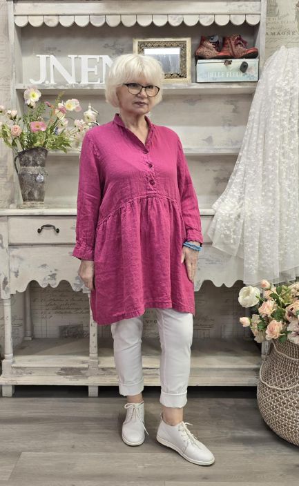 Grizas pellavatunika 52762 Pinkki tyylikäs ja romanttinen malli tuotekuva 1