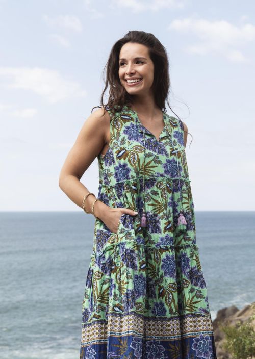 Orientique mekko 20118 Las Cuevas kaunis hihaton malli kerroksilla tuotekuva 1