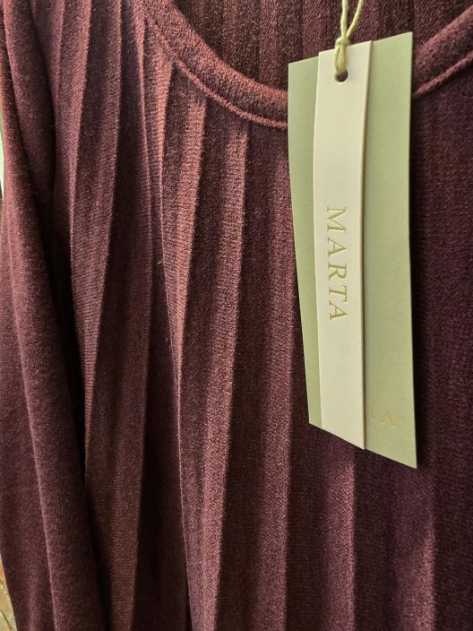 Marta du Château mekko 71653 BBordeaux viininpunainen  ihanan tuntuinen viskoosi/villa pliseerattu malli tuotekuva 1