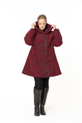 AINO Aino takki Marta Red Roses Leveä näyttävä helma sekä kaunis kaulus, hylkii vettä