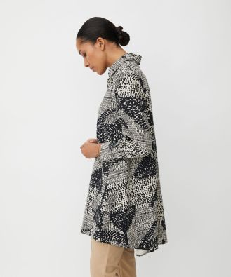 MASAI MASAI tunika/paita Ingebeth uniikki mustavalkoinen kuosi ja tekstuuripallot