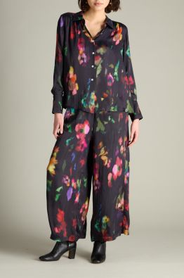 SAHARA Sahara kauluspaita MTT6475 Abstract Painterly Floral ilman kevyt viskoosi kauluksella