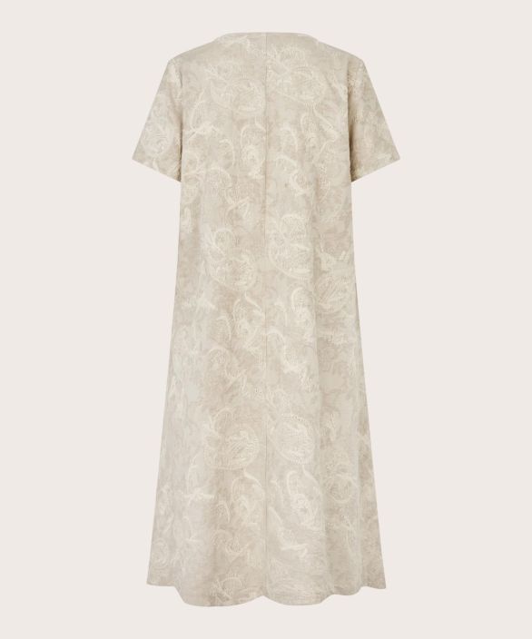 MASAI mekko Nipani Natural ihana kangas jossa kirjailtu kukkakuosi tekstuuri tuotekuva 5