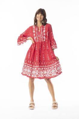 ESCAPE Escape mekko lyhyempi 40148 Carla Red kiiltävät peilimäiset yksityiskohdat