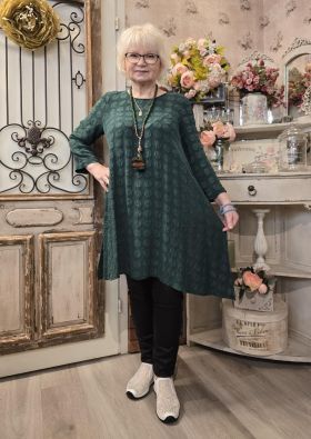 GRIZAS Grizas silkki tunika/mekko 51604 (616) Vihreä laadukasta silkkiä ajattomalla pallokuosilla