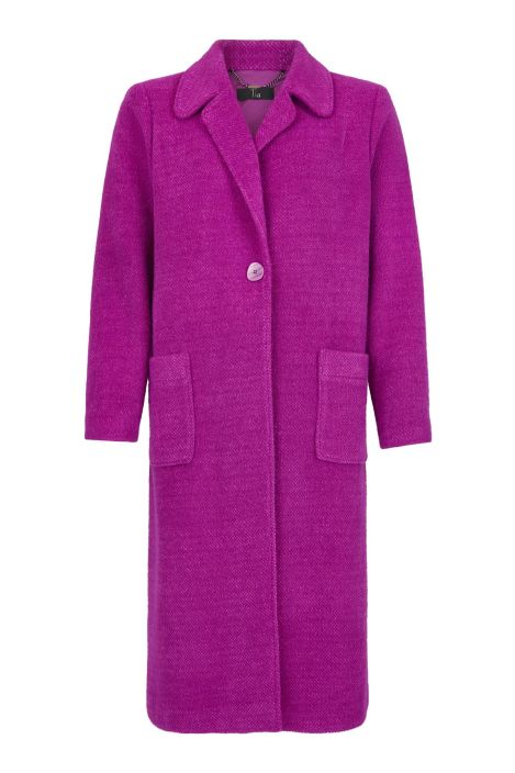 TIA kangastakki 77654 Kaunis purppura ihanan tuntuinen hieman pörröinen kangastakki tuotekuva 4