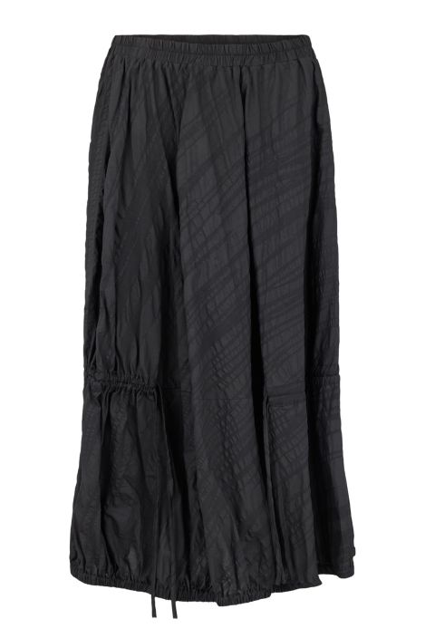 NOEN hame 85782 Musta tyylikäs hame kauniilla tekstuurisilla raidoilla tuotekuva 2