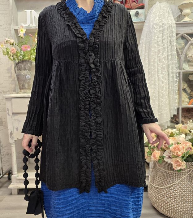 Grizas klassikko laatu jakku 71383 Musta Uniikki aaltoileva malli tuotekuva 5