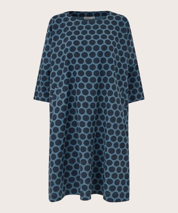 MASAI mekko Neo Navy Blazer sinisen sävyt täplissä puuvilla  vakosametissa tuotekuva 3