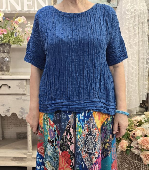 Grizas paita 52730 Sininen tyylikäs takaa pidempi malli pehmeästä silkki/pellavasta tuotekuva 4 Grizas paita 52730 Sininen tyylikäs takaa pidempi malli pehmeästä silkki/pellavasta tuotekuva 4