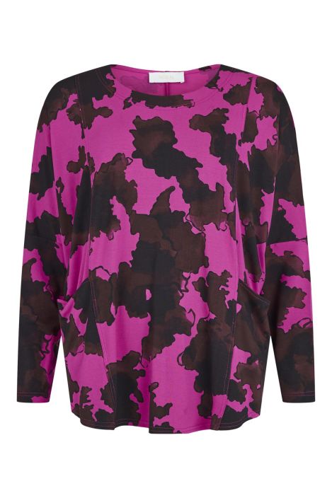 NOEN trikoopaita 84081 Fuksia ainutlaatuinen ylisuuri pusero Ainutlaatuisen mallinen NOEN trikoopaita pyoristetylla helmalla NOEN trikoopaita 84081 Fuksia ainutlaatuinen ylisuuri pusero Ainutlaatuisen mallinen NOEN trikoopaita pyoristetylla helmalla