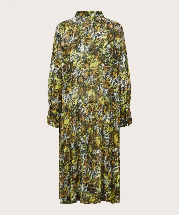 MASAI mekko Nergis (Green sheen) Rento, mukava, naisellinen - ja yksinkertaisesti tyylikas. Tasta kuviollisesta mekosta