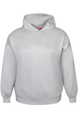 ANYDAY Anyday huppari 800204 ERITTÄIN mukavan tuntuinen oversize huppari kiiltävillä kivillä