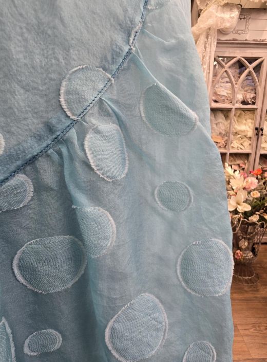 Grizas mekko 91738 288  vaalean sininen täplä silkki tuotekuva 5