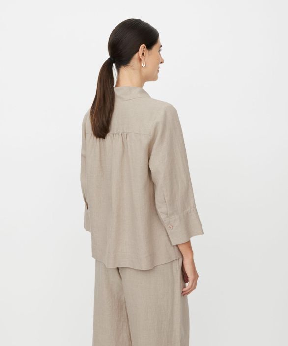 MASAI pellavajakku Idakai Natural luonnon pellava väri monikäyttöinen ja tyylikäs tuotekuva 3