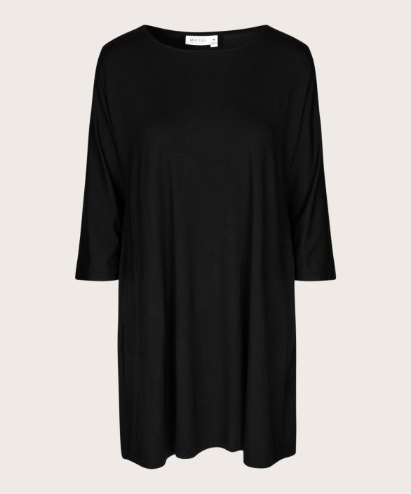 MASAI tunika Gertine Musta pehmeä viskoositrikoo malli tuotekuva 4