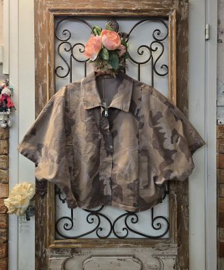 Marta du Chateau jakku/paita Unica Beige/camo tyylikäs ja uniikki oversize