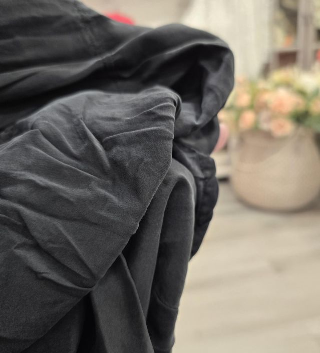 Grizas silkkimekko 91494 Musta yksivärinen laadukas ja äärettömän mukava tuotekuva 7