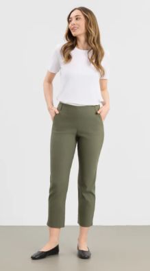 LAURIE Laurie housut 100563 Taylor regular cropped Khaki mukava uusi laatu