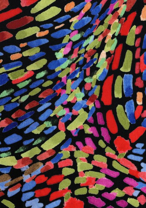 Aino mekko Malina värikäs De Krans kuosi ja mukava malli tuotekuva 4