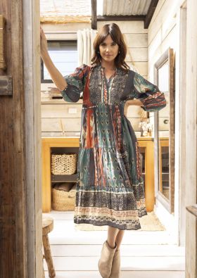 ESCAPE Escape mekko 91203 Salento Frill ihana vihreä