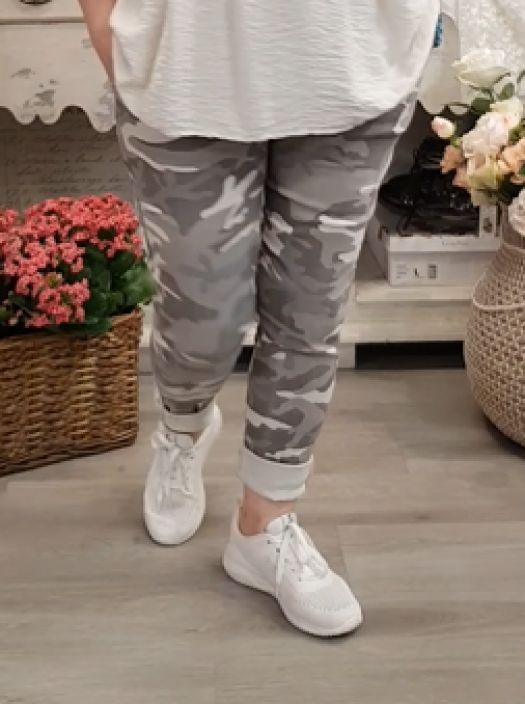 QNUZ &quot;joggerit&quot;  Camo harmaa/beiget vaalea maastokuosi mukavat housut tuotekuva 1