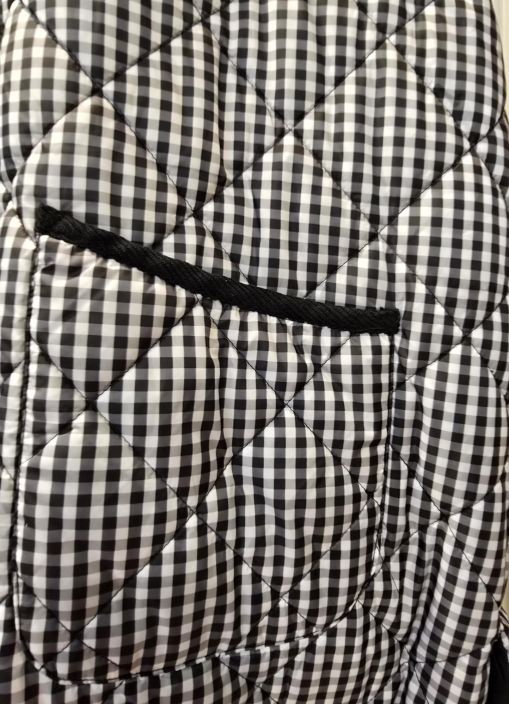 Pont Neuf KAKSIPUOLINEN ihana takki Liva Mustavalkoinen ruutukuosi / solid musta tuotekuva 3