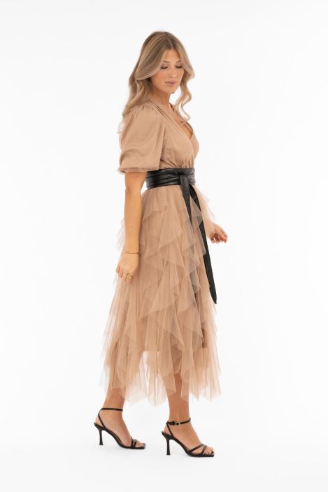 Capri Collection mekko Clara Tulle Latte ihanat kerrokset tylliä tuotekuva 5 Capri Collection mekko Clara Tulle Latte ihanat kerrokset tylliä tuotekuva 5