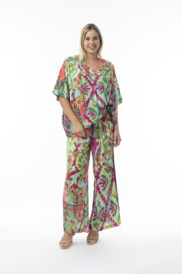 ORIENTIQUE Orientique Boxy paita 72567 Crafty Digital kauniit murretut sävyt ihanassa kuosissa