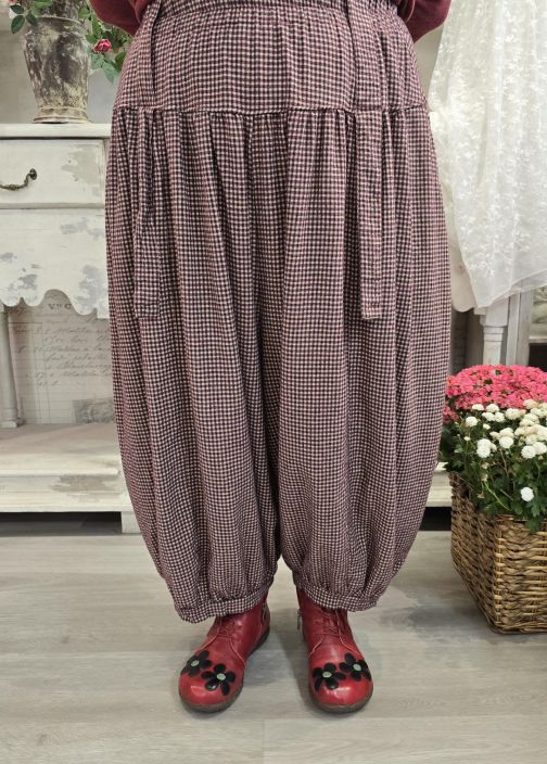 Thing leveät housut 7080 Wine viininpunaiset näyttävät housut tuotekuva 2