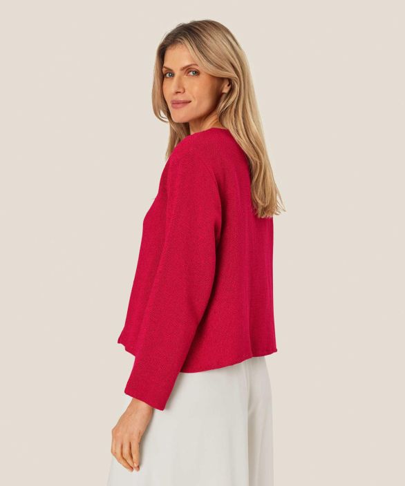 MASAI neulejakku Julitta (Persian Red) klassikko laadusta boucle tuotekuva 3
