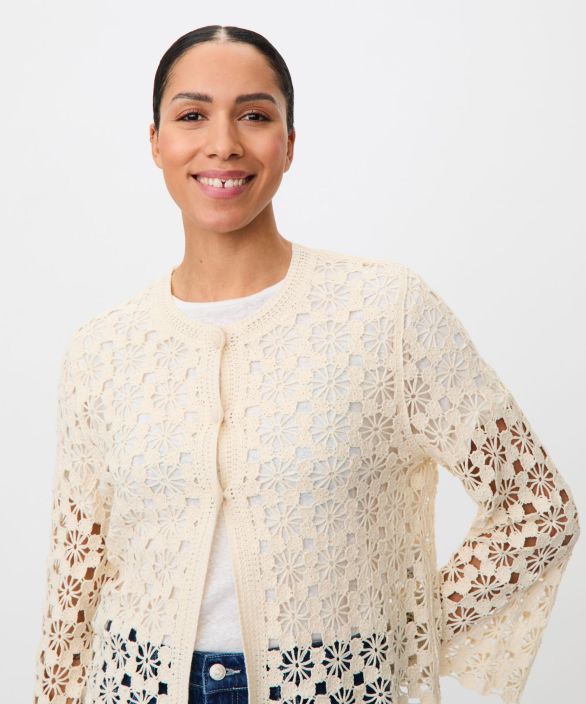 MASAI neulejakku Littalis Fog off-white  boheemi virkkaus tuotekuva 4