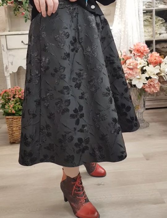 MASAI ihana hame Sophroni  Musta ihana kiiltävä kukkakuosi juhlaan tuotekuva 2